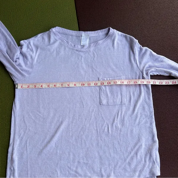 Stars above Women's Soft Lavender and white stripe Pajama Top - Image 10