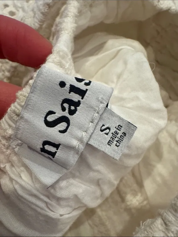 Anthropologie En Saison Puff Sleeve Midi Dress in white S - Image 5