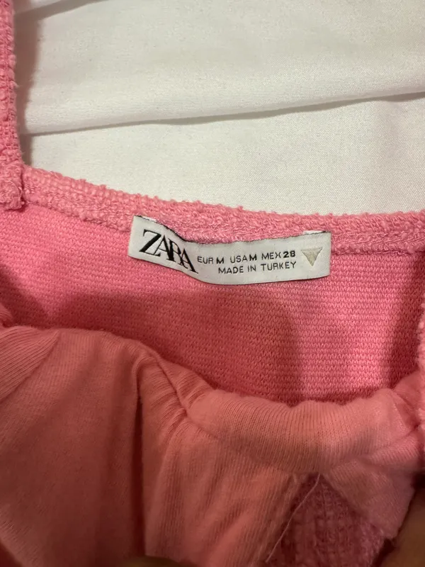 Zara Pink Tweed Corset Top - Image 3