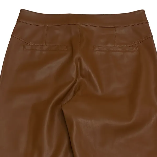 We The Free Womens Pants Brown Size 8‎ (30x28) High Rise Flared Vegan Leather - Image 4