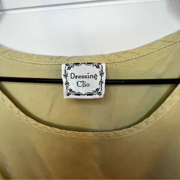 Vintage Clio Sleeveless Maxi Dress in Light Olive Beachy Travel Lightweight Med - Image 3