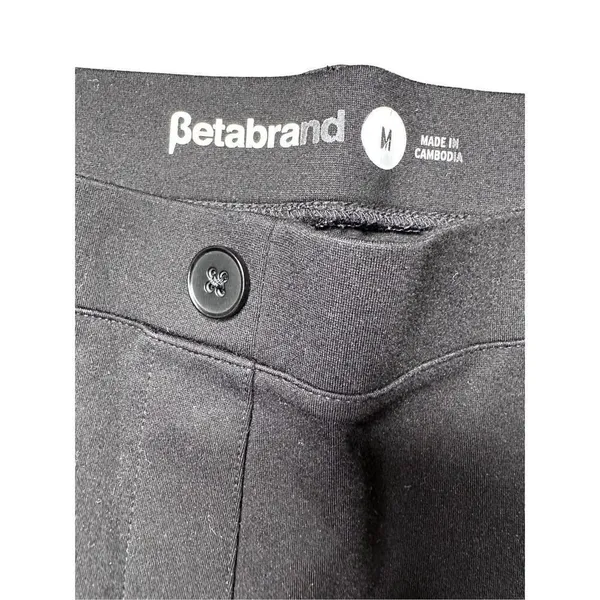 Betabrand Women's Black High Rise Straight Leg Yoga Dress Pants Size medium - Image 6