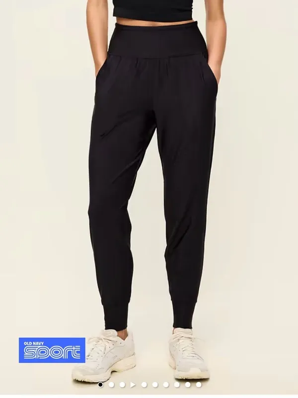 Old Navy High Rise PowerSoft Full-Length Front Pocket Active Jogger Go-Dry M - Image 3
