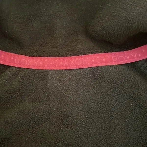 Roxy Black Zip Up Fleece Jacket - Image 4