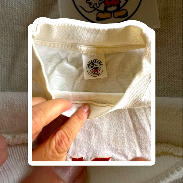 Vtg. Mickey t-shirt • Embroidered Letters - Image 4