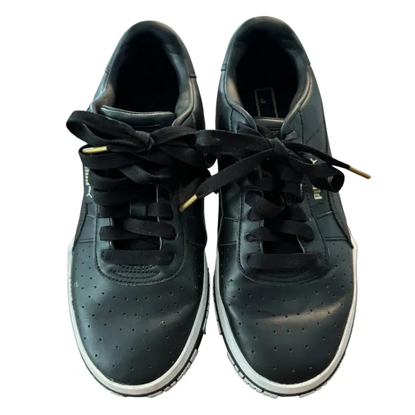 Puma Cali Bold Black Leather Platform Sneakers 370811-03 Womens 10 - Image 5