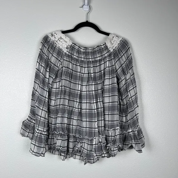 Ann Taylor LOFT Women's Plaid Blouse Sz M - Image 7