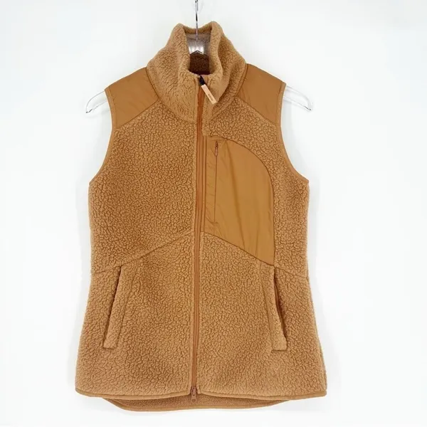 Indyeva Cordero Full Zip Sherpa‎ Vest Women's Size M Tan Gorpcore - Image 2