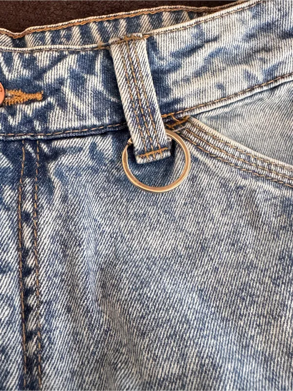 H&M Light Blue Wide-Leg Cargo Jeans - Image 8