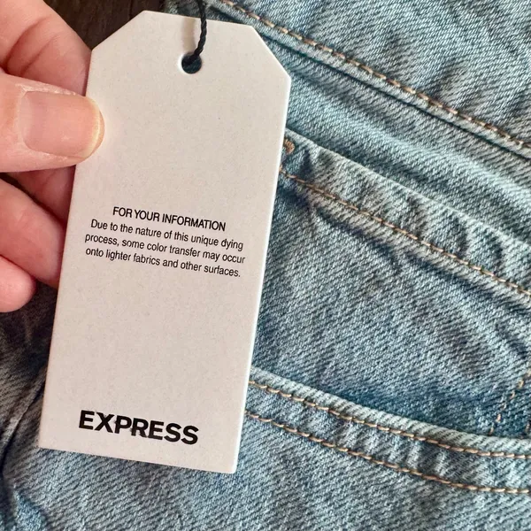 Express Ankle Jeans Light Wash Blue Straight Cropped Women Sz 14 NEW - Image 5