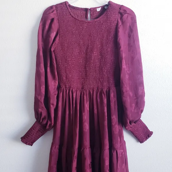 Baltic Born Stockholm Smocked Midi Dress Long Sleeve New Without Tags - Image 4