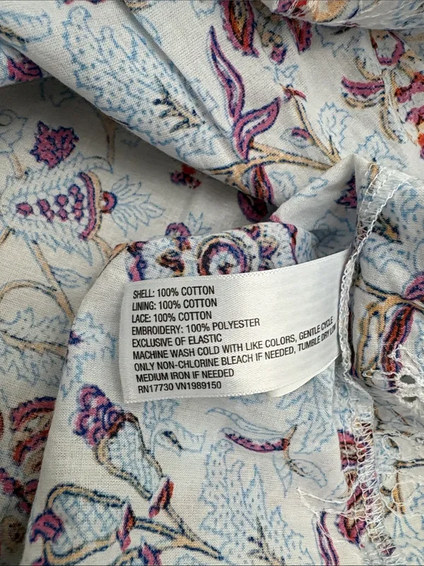 Target x Roller Rabbit Smocked Sleeveless Floral Maxi Dress Women’s Size Medium - Image 8