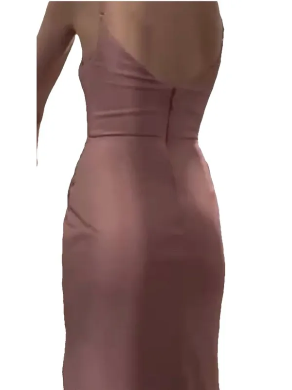 Formal Bridesmaid Dress Azazie Deandra Desert Rose Mesh Sz4 - Image 6