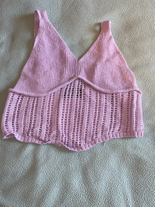 Cider Light Purple Lilac Knit Crop Tank - Image 5