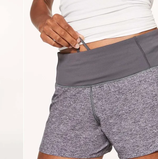 Lululemon Athletic Running Shorts Gray Lined 4" Inseam Women's Size: 6 - Image 2