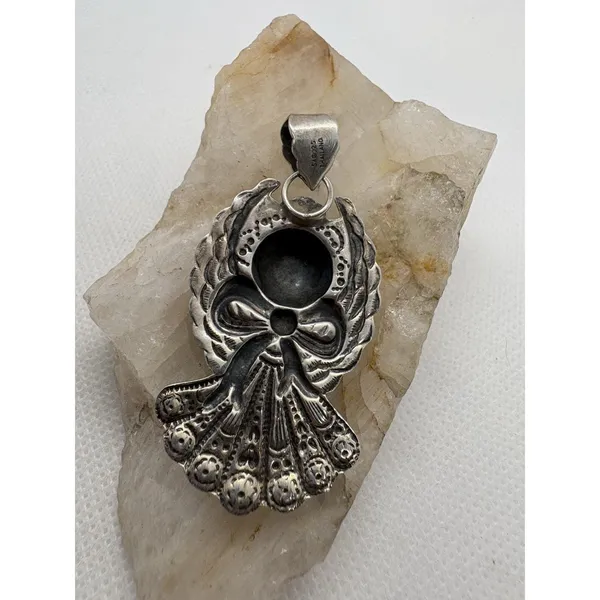 Vintage Sterling‎ Silver Angel Cherub Bow Pendant 925 SA Thailand Figural 7g - Image 3