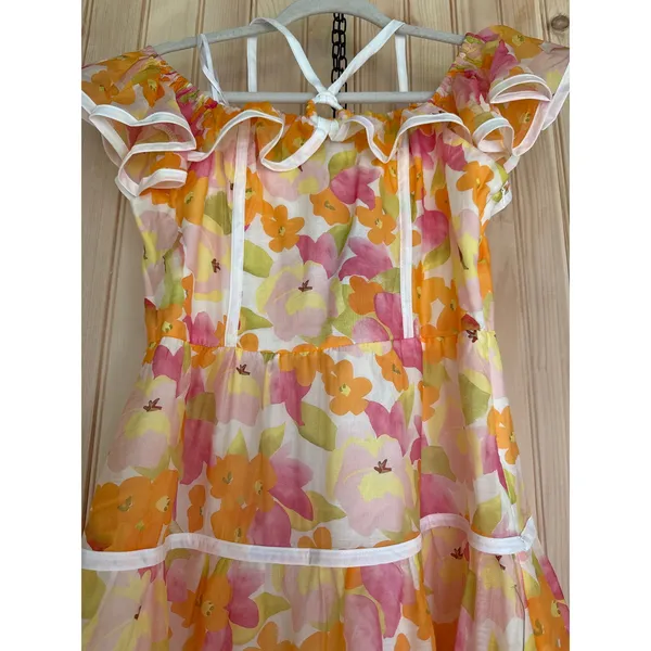 NWT Lulus Cutest Instinct Ivory Floral Halter Cold-Shoulder Mini Dress Resort M - Image 5
