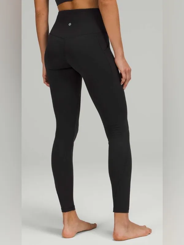Lululemon NWT Align High Rise Leggings 28” Black Pockets Size 8 - Image 2