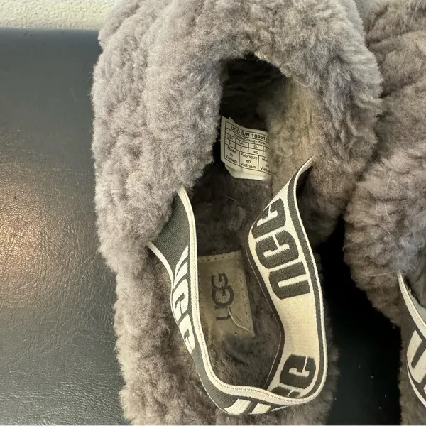 UGG Fluff Yeah Slide Grey Slip on Sandal - Image 8