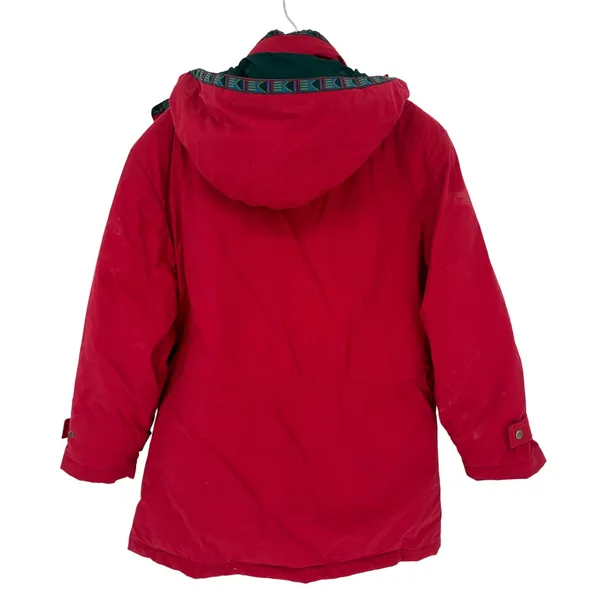 VTG L.L. Bean Penobscot Parka Medium Petite Red Goose‎ Down Hooded Jacket Coat - Image 4
