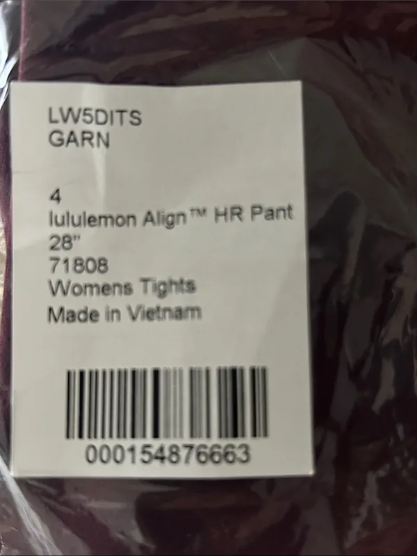 Lululemon’s Align HR Pant 28” Leggings in Garnet Size‎ 4 NWT - Image 7
