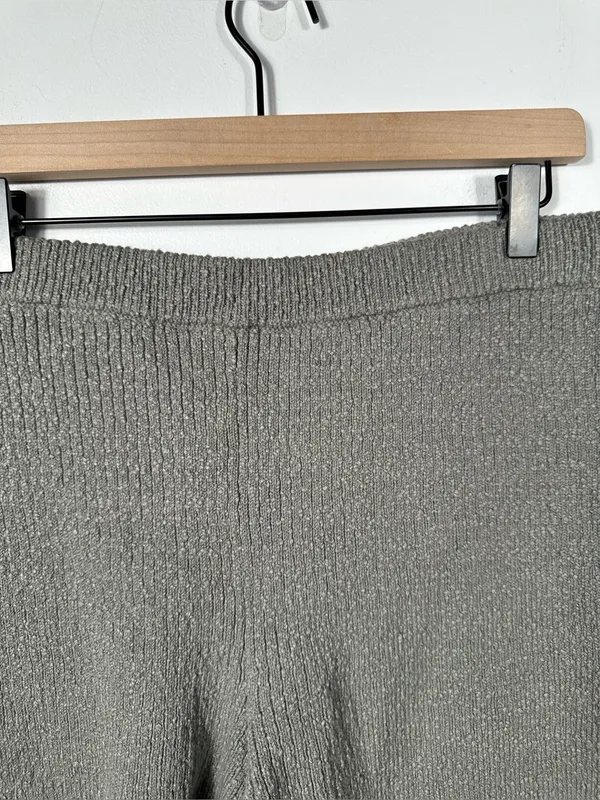 Free People FP Beach Gray Knit Lounge Shorts‎ Women’s Size Large Cozy Ribbed - Image 5