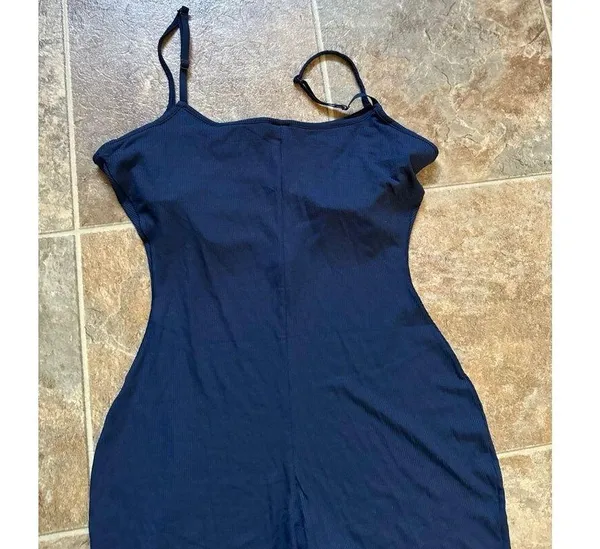 SKIMS Soft Lounge Scoop Onesie Navy Size Large - Image 11