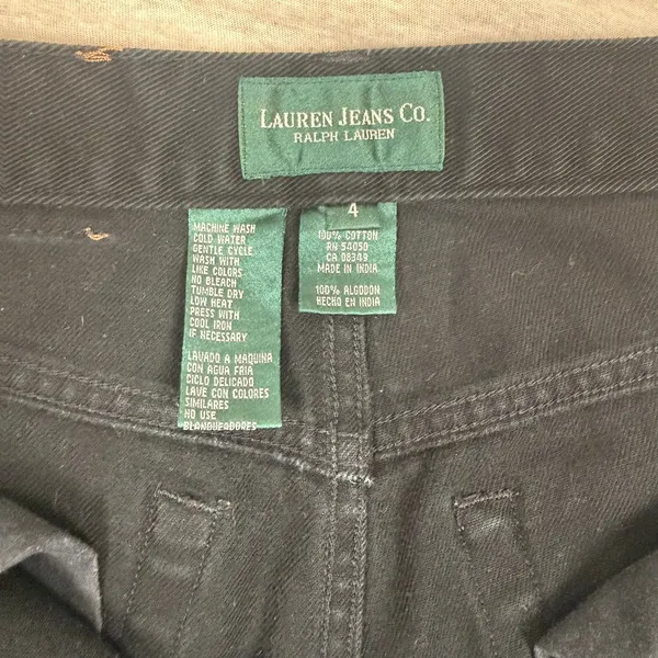 Lauren Jeans Co‎ Ralph Lauren Black Wash Straight Leg Denim Jeans Quiet Luxury - Image 4