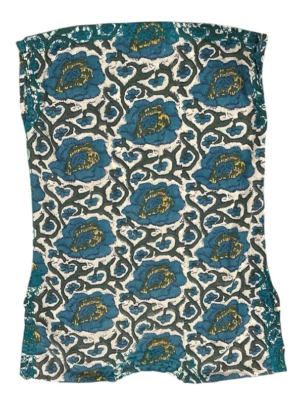 Anthro Roberta Roller Rabbit Oversized Embroidered Sleeveless Tunic Print Top XS - Image 3