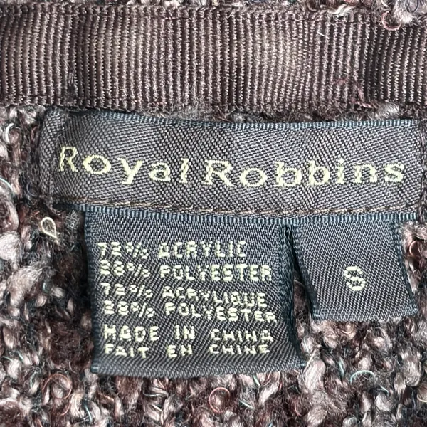 Royal Robbins Women's Brown Henley Hooded Sweater Small - Image 5