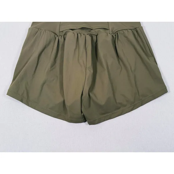 Halara Super High Waisted 2-in-1 Shorts Large Green Running Athletic Gym Workout - Image 7