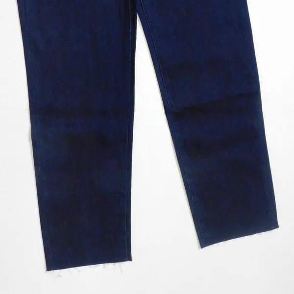 NWT!! WEWOREWHAT Low Rise Dad Jeans Dark Wash Blue Raw Hems Denim Casual Size 27 - Image 4