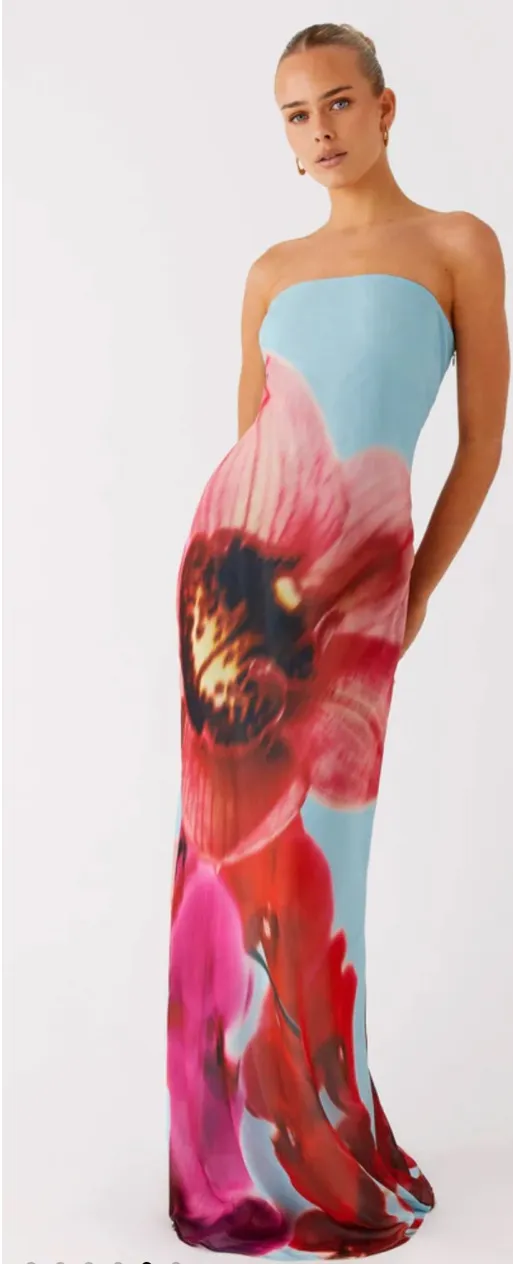 Peppermayo Amelle Maxi Dress in Turquoise Bloom - Image 3