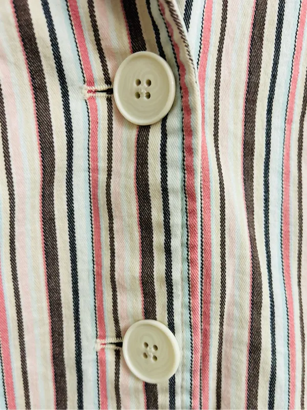 LOFT Striped Linen-Blend Blazer Jacket | Cropped Lightweight Preppy - Image 3