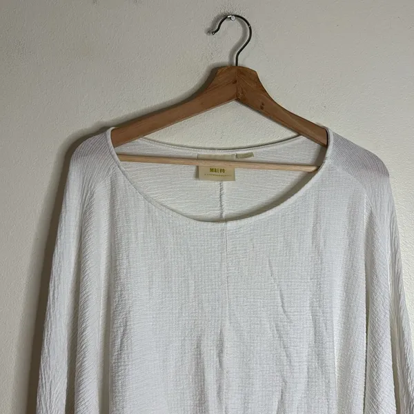 Maeve by Anthropologie Women's Claire Pullover Bell Sleeves Blouse White XL - Image 2