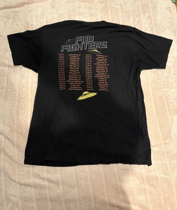 Foo Fighters 2015 Tour Shirt Black Size M - Image 2