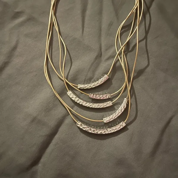 Lia Sophia Gold and Silver Layered Necklace - Image 2
