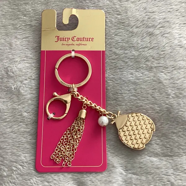 Juicy Couture Red Ladybug Gold-Tone Keychain Bag Charm - Image 2