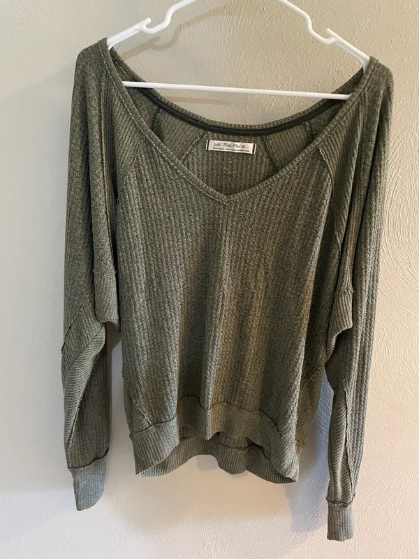 Free People Green We the Free Long Sleeve - Image 3