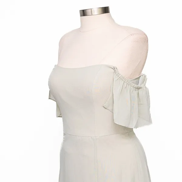 Jenny Yoo - ‎ Bridesmaid Elsie Off The Shoulder Flutter Sleeve Chiffon Dress - Image 12