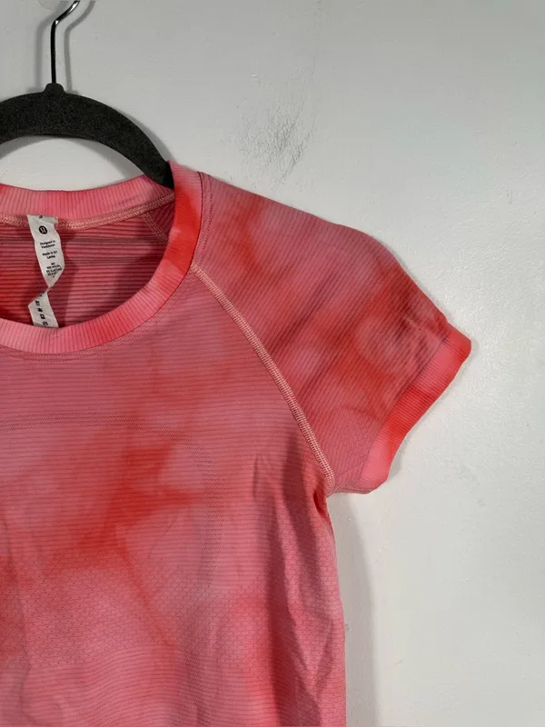Lululemon Swiftly Tech Short Sleeve Shirt 2.0 Marble‎ Dye Raspberry Cream 4 - Image 6