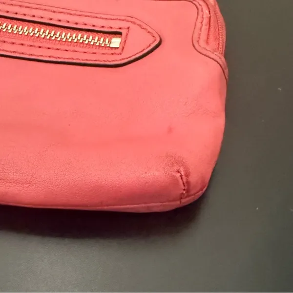 Coach Coral Daisy Leather Double Zip Wallet Wristlet - Image 6
