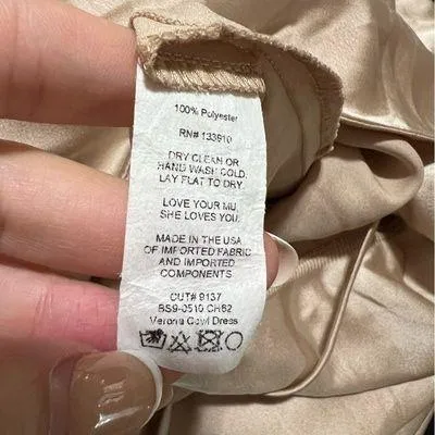 Show me Your Mumu Verona champagne luxe satin midi dress NEW XS - Image 6