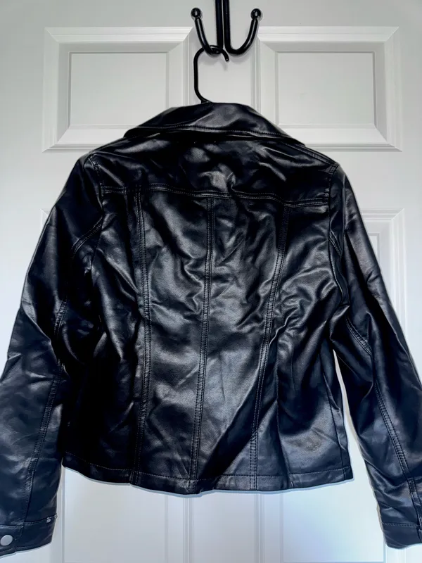 Express Leather Jacket Black - Image 4
