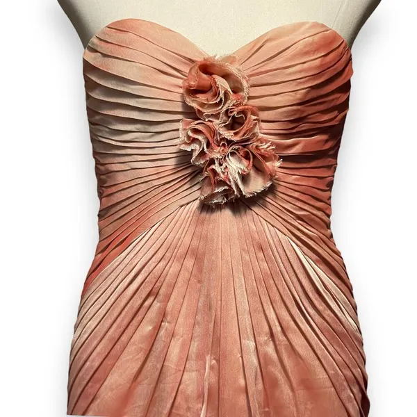 Bari Jay Style 400 Strapless Sweetheart Mini Dress Melon 2 - Image 2