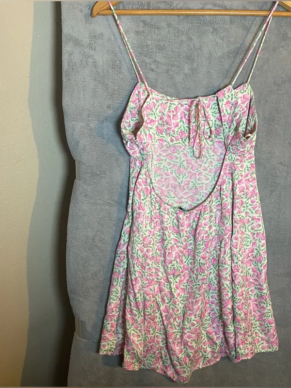 Zara Floral Mini Floral Coquette Preppy Dress Romantic size‎ Large - Image 5