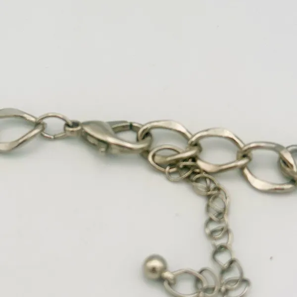 Elegant Statement Silver and Blue Green Iridescent Necklace - Image 12