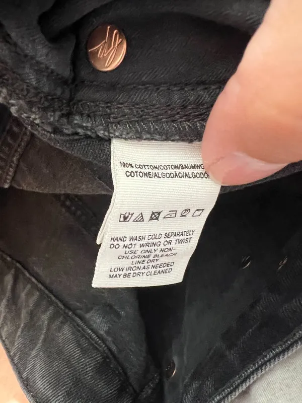 We the Free black denim skirt size 27 - Image 10