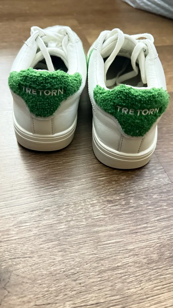 Tretorn Mixed Doubles White Green Leather Women’a Casual Sneakers Size 7 - Image 3