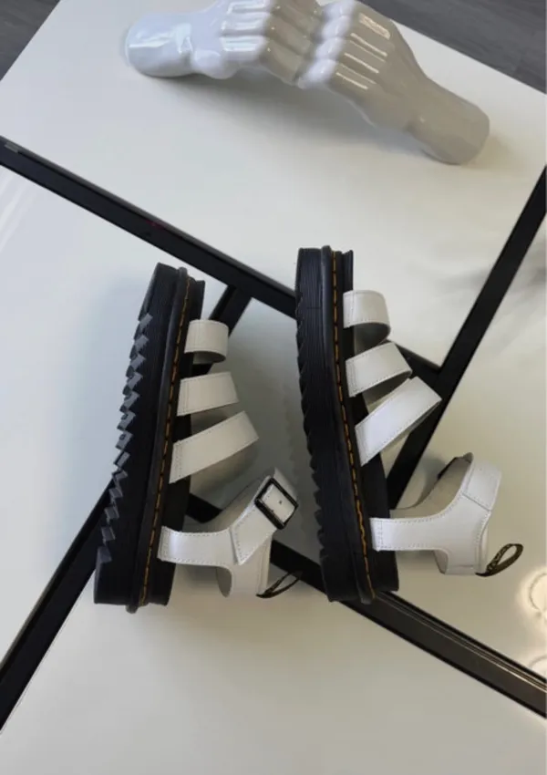 NWT Dr. Martens Blaire White Leather Chunky Platform Sandals - Size US 8 / UK 6 / EU 39 - Image 10